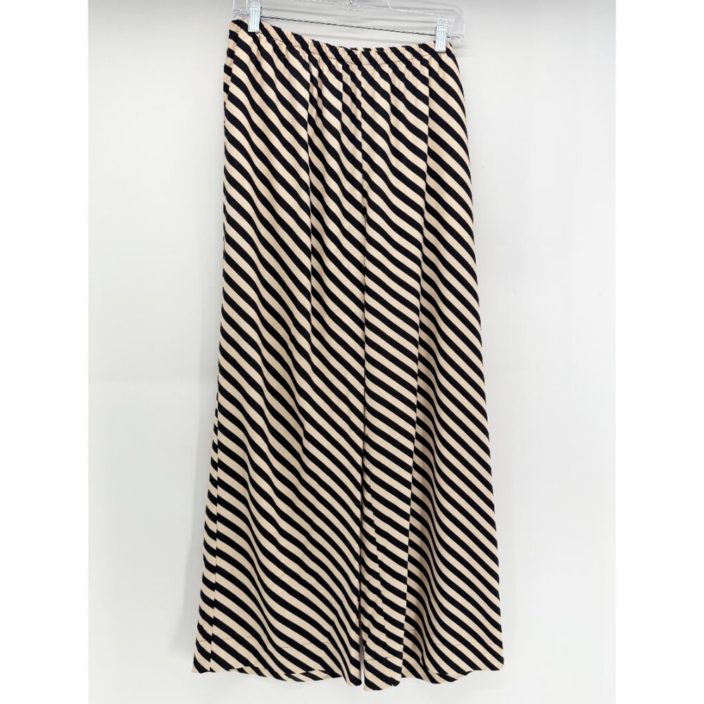A New Day Cream and Black Striped 100% Rayon Pant Size L - Picture 2 of 7